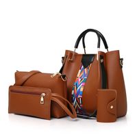 Women's Medium All Seasons Pu Leather Fashion Bag Sets sku image 7