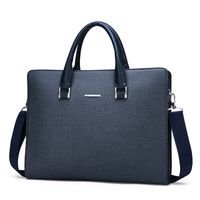 Men's Business Solid Color Pu Leather Briefcases main image 2