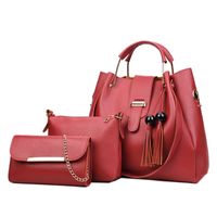 Women's Large Summer Pu Leather Fashion Bag Sets sku image 1