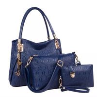 Women's Medium Summer Pu Leather Vintage Style Bag Sets sku image 1