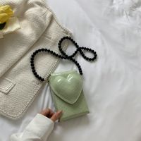 Women's Small Pu Leather Heart Shape Fashion Square Magnetic Buckle Crossbody Bag sku image 2