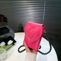 Women's Small Pu Leather Heart Shape Fashion Square Magnetic Buckle Crossbody Bag main image 5