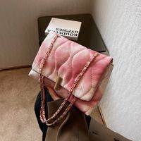 Women's Small Pu Leather Lingge Fashion Chain Square Lock Clasp Crossbody Bag main image 4