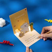 Estilo Japonés Creativo Tres-tarjeta De Invitación De Dibujos Animados Dimensional main image 4