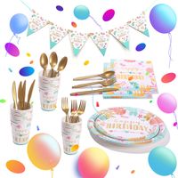 Birthday Plant Paper Party Tableware main image 1