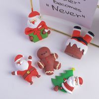 Noël Père Noël En Caoutchouc Souple Fête Fournitures De Décoration De Gâteaux main image 5