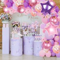 Solid Color Emulsion Party Balloons 1 Set main image 4
