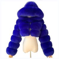 Fashion Solid Color Zipper Artificial Fur Coat main image 5