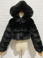 Fashion Solid Color Zipper Artificial Fur Coat main image 4