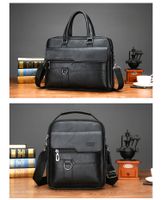 Men's Business Solid Color Pu Leather Briefcases main image 2