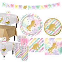 Birthday Unicorn Paper Party Tableware main image 2