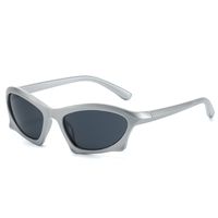 Hip-hop Solid Color Pc Special-shaped Mirror Full Frame Sports Sunglasses sku image 4