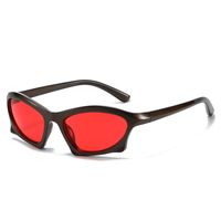 Hip-hop Solid Color Pc Special-shaped Mirror Full Frame Sports Sunglasses sku image 3