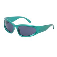 Fashion Solid Color Pc Special-shaped Mirror Full Frame Sports Sunglasses sku image 3