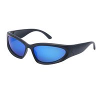 Fashion Solid Color Pc Special-shaped Mirror Full Frame Sports Sunglasses main image 4