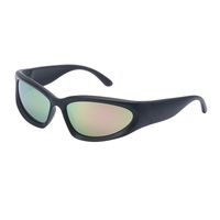 Fashion Solid Color Pc Special-shaped Mirror Full Frame Sports Sunglasses sku image 5