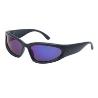 Fashion Solid Color Pc Special-shaped Mirror Full Frame Sports Sunglasses sku image 4