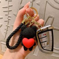 Cartoon Style Animal Heart Shape Resin Unisex Bag Pendant Keychain 1 Piece main image 3