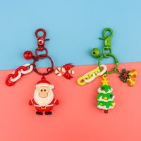 Cute Christmas Tree Santa Claus Metal Patchwork Unisex Keychain main image 2
