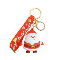 Cartoon Style Santa Claus Pvc Unisex Bag Pendant Keychain main image 5