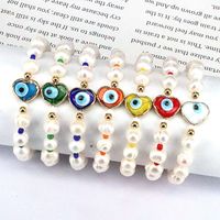 Bohémien Forme De Cœur Œil Perle Artificielle Bracelets Irrégulière Perlé Perle Perle Bracelets 1 Pièce main image 9