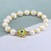 Fashion Eye Flower Artificial Pearl Copper Bracelets Irregular Beaded Pearl Bracelets 1 Piece main image 3