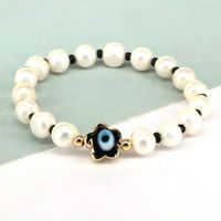 Fashion Eye Flower Artificial Pearl Copper Bracelets Irregular Beaded Pearl Bracelets 1 Piece main image 6