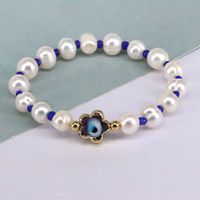 Fashion Eye Flower Artificial Pearl Copper Bracelets Irregular Beaded Pearl Bracelets 1 Piece main image 7