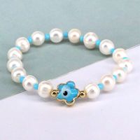 Fashion Eye Flower Artificial Pearl Copper Bracelets Irregular Beaded Pearl Bracelets 1 Piece main image 8