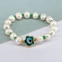 Fashion Eye Flower Artificial Pearl Copper Bracelets Irregular Beaded Pearl Bracelets 1 Piece sku image 3