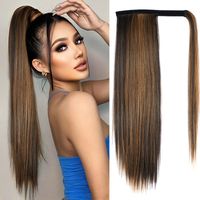 Women's Fashion Brown Gold Weekend High Temperature Wire Straight Hair Wigs main image 7