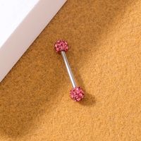 Fashion Round Butterfly Stainless Steel Plating Inlay Resin Zircon Adhesive Nail 1 Piece main image 2