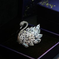 Elegant Swan Alloy Inlay Rhinestones Zircon Women's Brooches main image 4