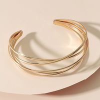 Simple Style Geometric Alloy Layered Women's Bangle main image 2