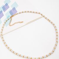 Fashion Round Gold Plated Necklace Beaded Artificial Pearls Pearl Necklaces 1 Piece main image 5