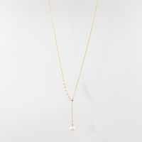 Fashion Round Gold Plated Plating Artificial Pearls Women's Pendant Necklace 1 Piece main image 4