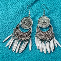 1 Pair Ethnic Style Flower Metal Plating Women's Drop Earrings main image 4