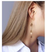 Mode Star Acier Au Titane Boucles D'oreilles Gland Placage Boucles D'oreilles En Acier Inoxydable main image 4