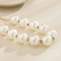 Fashion Round Alloy Choker Pearl Plating Inlay Rhinestones Pearl Necklaces main image 4