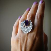 Bohemian Geometric Alloy Inlay Artificial Gemstones Women's Rings main image 1