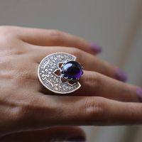 Bohemian Geometric Alloy Inlay Artificial Gemstones Women's Rings main image 2