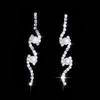 Style Simple Foudre Le Cuivre Incruster Zircon Femmes Des Boucles D'oreilles Collier main image 4