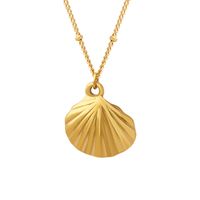 Elegant Shell Titanium Steel Pendant Necklace Plating Stainless Steel Necklaces main image 2