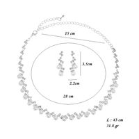 Moda Geométrico Cobre Embutido Perlas Artificiales Circón Mujeres Pulsera Aretes Collar main image 4