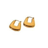Fashion Geometric Stainless Steel Earrings Gold Plated Stainless Steel Earrings main image 4