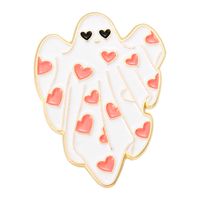 Cute Heart Shape Flower Ghost Alloy Plating Unisex Brooches sku image 2