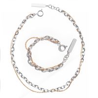 Fashion Geometric Titanium Steel Plating Women's Bracelets Necklace main image 3