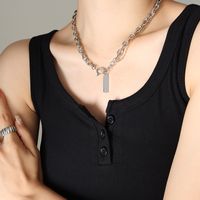 Mode Geometrisch Titan Stahl Überzug Frau Armbänder Halskette sku image 2