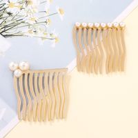 Fashion Geometric Alloy Inlay Artificial Pearls Hair Clip 2 Pieces main image 4
