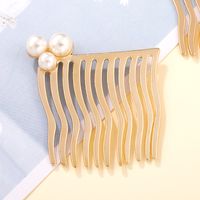Fashion Geometric Alloy Inlay Artificial Pearls Hair Clip 2 Pieces main image 3